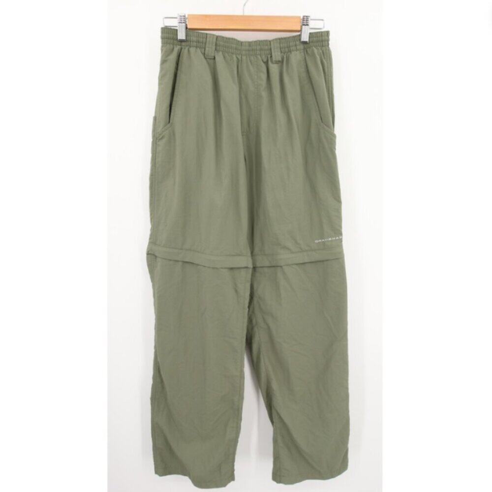 Columbia Pants Green PFG OmniShade Convertible Fishing Outdoor Removable Small